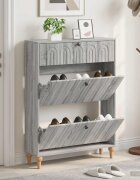 vidaXL Шкаф за обувки ALKMAAR 78 x 24 x 103 см Инженерна дървесина