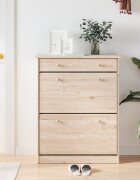 vidaXL Шкаф за обувки ALTA 77x35x96 см бор масив