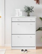 vidaXL Шкаф за обувки ALTA бял 77x35x96 см бор масив