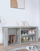 vidaXL Шкаф за обувки бетонно сив 100x35x45 см инженерно дърво