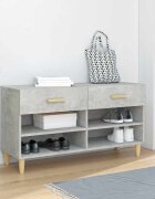 vidaXL Шкаф за обувки бетонно сив 102x35x55 см инженерно дърво