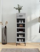 vidaXL Шкаф за обувки бетонно сив 30x35x105 см инженерно дърво