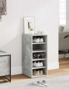 vidaXL Шкаф за обувки бетонно сив 315x35x70 см инженерно дърво