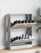 vidaXL Шкаф за обувки бетонно сив 59x17x81 см инженерно дърво