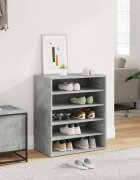 vidaXL Шкаф за обувки бетонно сив 60x35x70 см инженерно дърво