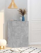 vidaXL Шкаф за обувки бетонно сив 60x35x84 см инженерно дърво