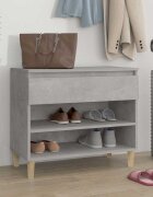 vidaXL Шкаф за обувки бетонно сив 70x36x60 см инженерно дърво