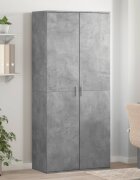 vidaXL Шкаф за обувки бетонно сив 80x39x178 см инженерно дърво