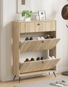 vidaXL Шкаф за обувки BREDA 78 x 24 x 103 см Инженерна дървесина
