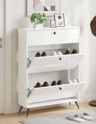 vidaXL Шкаф за обувки BREDA 78 x 24 x 103 см Инженерна дървесина