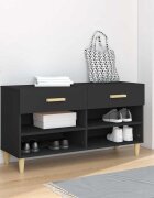 vidaXL Шкаф за обувки бял 102x35x55 см инженерно дърво