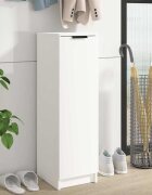vidaXL Шкаф за обувки бял 30x35x100 см инженерно дърво