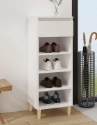 vidaXL Шкаф за обувки бял 40x36x105 см инженерно дърво