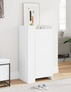 vidaXL Шкаф за обувки бял 52x375x100 см инженерно дърво