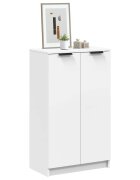 vidaXL Шкаф за обувки бял 59x35x1005 см инженерно дърво
