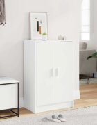 vidaXL Шкаф за обувки бял 60x35x92 см инженерно дърво
