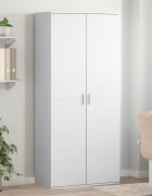 vidaXL Шкаф за обувки бял 80x39x178 см инженерно дърво