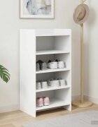 vidaXL Шкаф за обувки Бяло 48 x 36 x 92 см Инженерна дървесина
