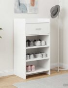 vidaXL Шкаф за обувки Бяло 48 x 36 x 92 см Инженерна дървесина