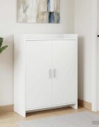 vidaXL Шкаф за обувки Бяло 735 x 36 x 92 см Инженерна дървесина