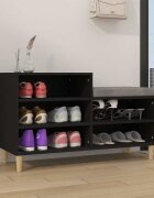 vidaXL Шкаф за обувки черен 102x36x60 см инженерно дърво