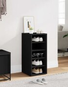 vidaXL Шкаф за обувки черен 315x35x70 см ПДЧ