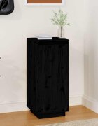 vidaXL Шкаф за обувки черен 35x35x80 см бор масив