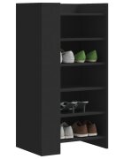 vidaXL Шкаф за обувки черен 52x375x100 см инженерно дърво