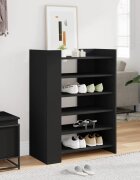 vidaXL Шкаф за обувки черен 745x375x100 см инженерно дърво