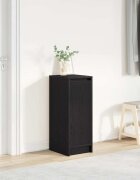 vidaXL Шкаф за обувки Черен дъб 295x34x76 см инженерно дърво