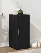 vidaXL Шкаф за обувки черен дъб 32x35x70 см инженерно дърво
