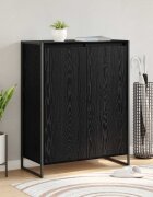 vidaXL Шкаф за обувки Черния дъб 79 x 36 x 100 см Инженерна дървесина