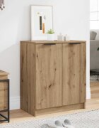 vidaXL Шкаф за обувки дъб артизан 59x35x70 см инженерна дървесина