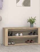vidaXL Шкаф за обувки дъб сонома 100x35x45 см инженерно дърво