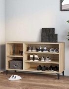 vidaXL Шкаф за обувки дъб сонома 102x36x60 см инженерно дърво