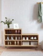 vidaXL Шкаф за обувки дъб сонома 102x36x60 см инженерно дърво