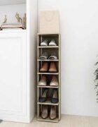 vidaXL Шкаф за обувки дъб сонома 275x27x102 см инженерно дърво