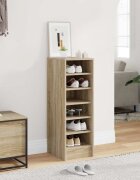 vidaXL Шкаф за обувки дъб сонома 315x35x90 см инженерно дърво