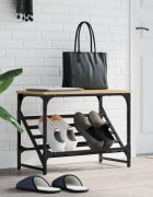 vidaXL Шкаф за обувки дъб сонома 60x30x45 см инженерно дърво