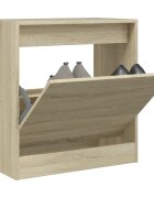 vidaXL Шкаф за обувки дъб сонома 60x34x635 см инженерно дърво