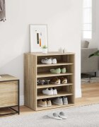 vidaXL Шкаф за обувки дъб сонома 60x35x70 см инженерно дърво