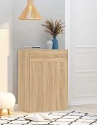 vidaXL Шкаф за обувки дъб сонома 60x35x84 см инженерно дърво