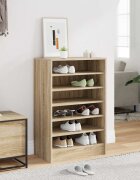 vidaXL Шкаф за обувки дъб сонома 60x35x92 см инженерно дърво