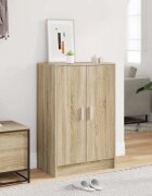 vidaXL Шкаф за обувки дъб сонома 60x35x92 см инженерно дърво