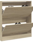 vidaXL Шкаф за обувки дъб сонома 80x21x875 см инженерно дърво