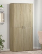 vidaXL Шкаф за обувки дъб сонома 80x39x178 см инженерно дърво