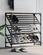 vidaXL Шкаф за обувки дъб сонома 90x30x85 см инженерно дърво