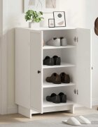 vidaXL Шкаф за обувки EDE 595 x 395 x 90 см Инженерна дървесина Бяло