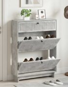 vidaXL Шкаф за обувки EDE 78 x 24 x 103 см Инженерна дървесина