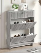 vidaXL Шкаф за обувки EDE 78 x 24 x 103 см Инженерна дървесина